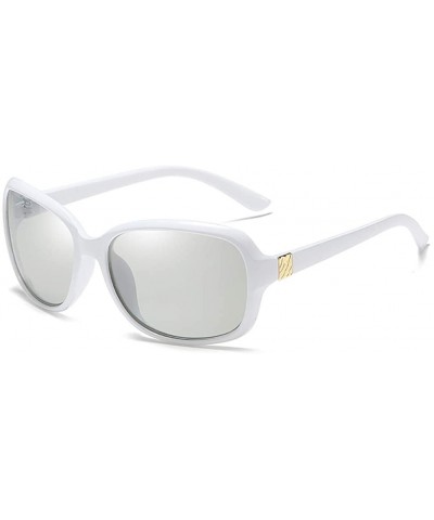 Rimless Women Photochromic Sunglasses-Polarized Square Eyewear Day And Night Vision - H - CJ190O9ONE6 $68.74