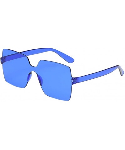 Rimless Sunglasses Oversized Rimless Transparent - P - CU194YT325X $11.29