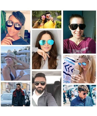 Oversized Classic Polarized Aviator Sunglasses for Men Women Metal Frame with Spring Hinges UV 400 Protection - CV18H0XS0NS $...