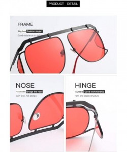 Aviator Large Frame Irregular Lens Sunglasses UV400 Sun glasses for Girl/Women 23012 - Silvergrey - CV18AGEDZGW $11.65