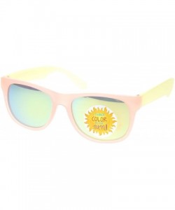 Sport Photochromic Color Changing Frame Matte Sport Horn Rim Sunglasses - Peach Yellow - C211YAXMC7D $10.78