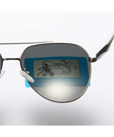 Aviator Oversized Round Pilot Polarized Sunglasses for Men Women UV400 Protection - Gold Green - CK18O4TQEM7 $8.67