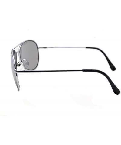 Aviator Metal Classic Aviator Color Lens Sunglasses Small Size P2480 - Silver-mirror Lens - CF11BJQMI8D $9.03