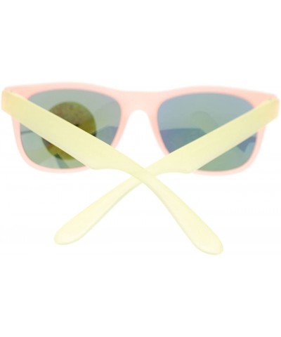 Sport Photochromic Color Changing Frame Matte Sport Horn Rim Sunglasses - Peach Yellow - C211YAXMC7D $10.78