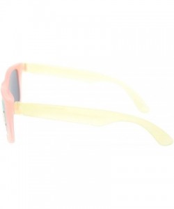 Sport Photochromic Color Changing Frame Matte Sport Horn Rim Sunglasses - Peach Yellow - C211YAXMC7D $10.78