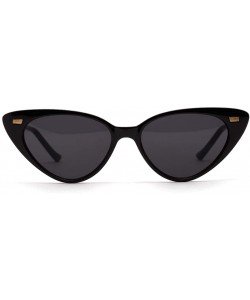 Cat Eye Cat Eye Sunglasses Women Retro Rivet Ladies Sun Glasses Summer Accessories UV400 - Black - CJ18XW9TU8I $22.80