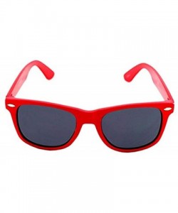 Round Wayfarer Aviator Style Sunglasses Retro Fashion Shades UV400 - Red - CR12I2VO74F $9.61