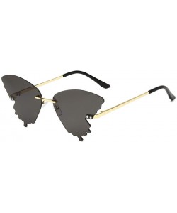 Butterfly Retro Vintage Gradient Butterfly Eye Sunglasses Alloy Frame Cosplay Sunglasses for Womens Mens Girls Boys - Black -...