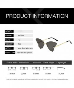 Butterfly Retro Vintage Gradient Butterfly Eye Sunglasses Alloy Frame Cosplay Sunglasses for Womens Mens Girls Boys - Black -...