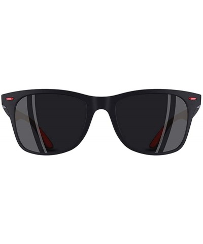 Goggle Classic Polarized Sunglasses Men Women Driving Square Frame Sun Glasses - C1black - CV18HQ2WUKE $15.82