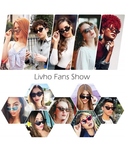 Oval Retro Vintage Narrow Cat Eye Sunglasses for Women Clout Goggles Plastic Frame - A-clear Yellow - CV18C8GYYXR $10.19