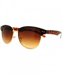 Round Round Horn Rim Sunglasses Womens Designer Fashion Shades - Tortoise - CY11FE0XOQ5 $8.32