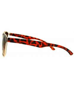 Round Round Horn Rim Sunglasses Womens Designer Fashion Shades - Tortoise - CY11FE0XOQ5 $8.32