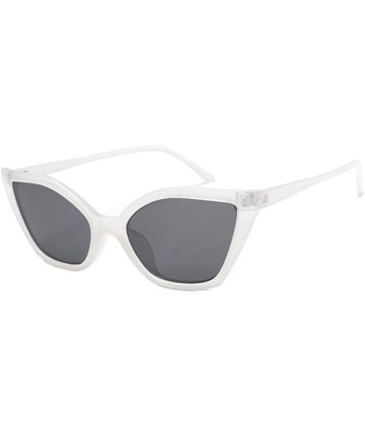 Square Glasses- Women's Fashion Vintage Cateye Frame Shades Acetate Frame UV Sunglasses - 7139e - C918RT9NLYL $18.22