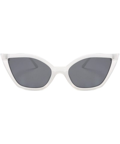 Square Glasses- Women's Fashion Vintage Cateye Frame Shades Acetate Frame UV Sunglasses - 7139e - C918RT9NLYL $10.20