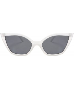 Square Glasses- Women's Fashion Vintage Cateye Frame Shades Acetate Frame UV Sunglasses - 7139e - C918RT9NLYL $10.20