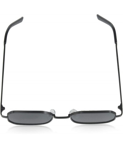 Rectangular unisex-adult 70's Rectangular Sunglasses - Matte Black - CQ18W0L88LW $30.24