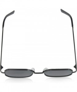 Rectangular unisex-adult 70's Rectangular Sunglasses - Matte Black - CQ18W0L88LW $30.24