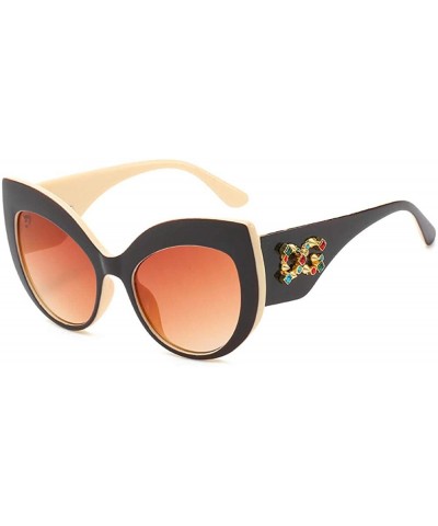 Cat Eye Fashion Diamond Sunglasses Personality Shooting - CS18X8R74TS $35.13