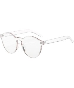 Oversized Colored Sunglasses Mirrored Protection - White - CO18SZ4DAE2 $8.40