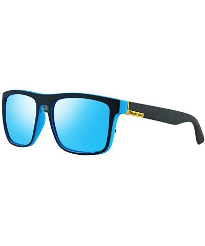 Sport Sunglasses Trend Fashion Square Frame HD Lens Polarized UV400 Outdoor Sports 3 - 1 - C918YKUG7MO $17.80