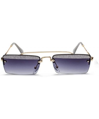 Aviator Retro Square Polarized Sunglasses UV Protection HD Lenses Lightweight Metal Frame Glasses for Women - Grey - CS18KQ03...