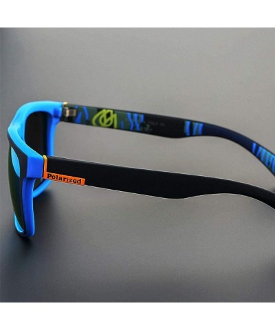 Sport Sunglasses Trend Fashion Square Frame HD Lens Polarized UV400 Outdoor Sports 3 - 1 - C918YKUG7MO $9.86