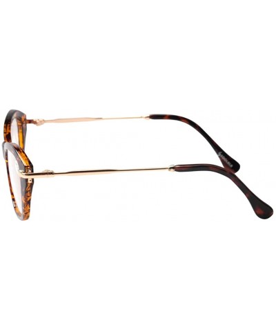 Cat Eye Womens Quality Fashion Alloy Arms Cateye Customized Reading Glasses - Tortoise - CV12MI6GODR $7.59