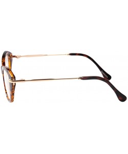 Cat Eye Womens Quality Fashion Alloy Arms Cateye Customized Reading Glasses - Tortoise - CV12MI6GODR $7.59