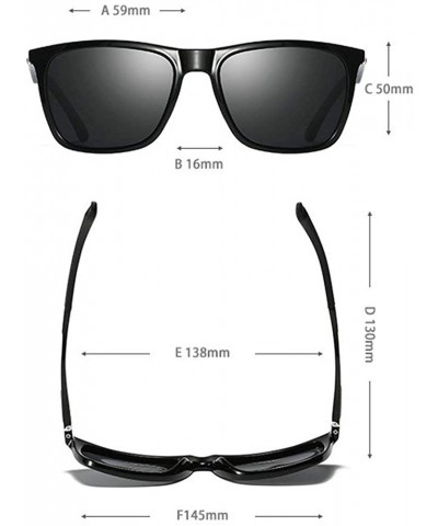 Square diopter custom myopia polarized aluminum-magnesium sunglasses- square fashion men's polarized sunglasses - CF18XDIWAMY...