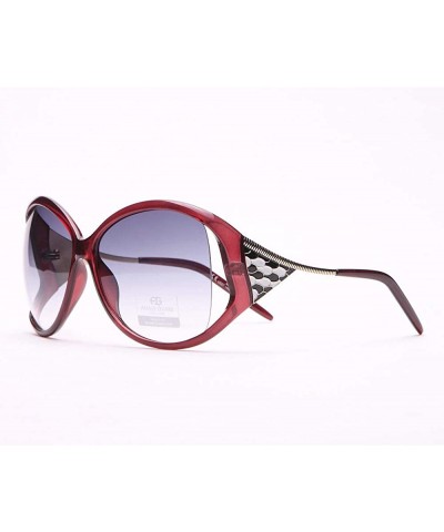 Oversized Women's Alexi Oversized Fashion Sunglasses with Pop-Out Mosaic Design - Red - CC1908DICTY $14.62