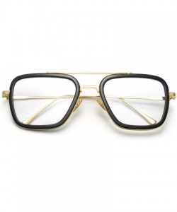 Square Tony Stark Edith Sunglasses Retro Square Eyewear Metal Frame for Men Women Sunglasses Downey Iron Man - CW192D0S0MU $1...