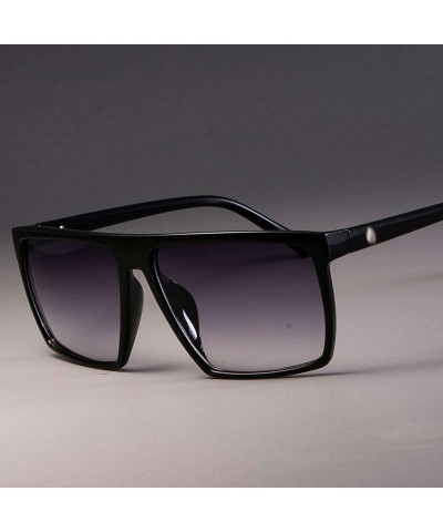 Oval Retro Square Sunglasses Steampunk Men Women Er Glasses Logo Shades UV Protection Gafas - Black Purple - CL199CK8CWX $56.49