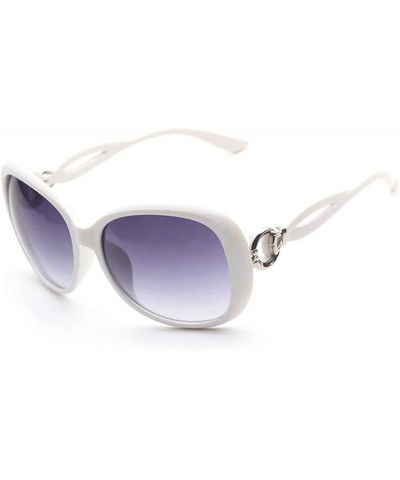 Sport Classic style Sunglasses for women metal Resin UV400 Sun glasses - White - CZ18SASNXLI $33.92