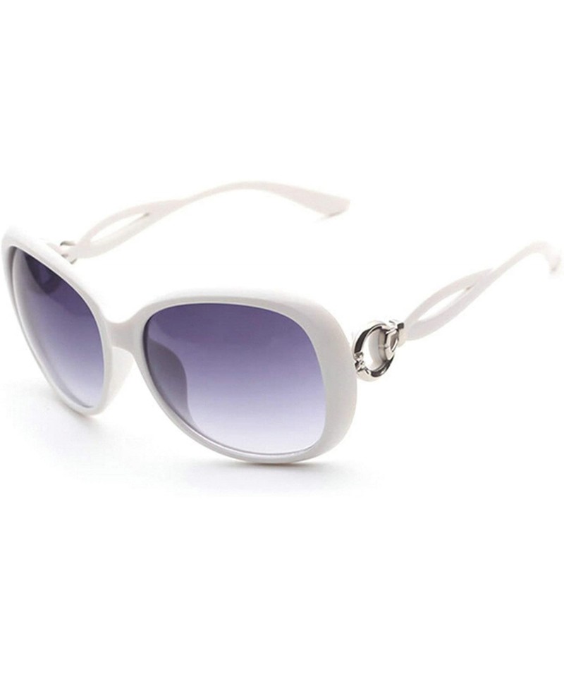Sport Classic style Sunglasses for women metal Resin UV400 Sun glasses - White - CZ18SASNXLI $11.95
