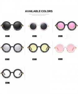 Round Fashion Round Sunglasses Women Brand Designer Vintage Sun Glasses Ladies For UV400 Female - Qf021-c5 - CP18R8AUTL3 $42.18