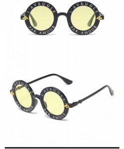 Round Fashion Round Sunglasses Women Brand Designer Vintage Sun Glasses Ladies For UV400 Female - Qf021-c5 - CP18R8AUTL3 $42.18