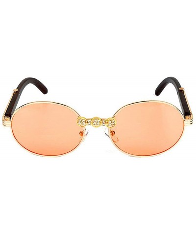 Oval Vintage Diamond Sunglasses Oval Glasses Women Small Retro Hip Hop Glasses Retro Sunglass Luxury Female Eyewear - CT18ZSE...