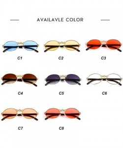 Oval Vintage Diamond Sunglasses Oval Glasses Women Small Retro Hip Hop Glasses Retro Sunglass Luxury Female Eyewear - CT18ZSE...