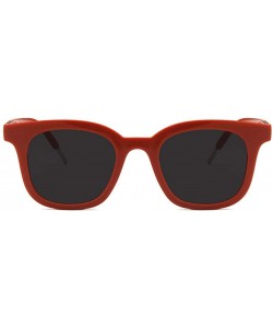 Rectangular Unisex Sunglasses Fashion Bright Black Grey Drive Holiday Rectangle Non-Polarized UV400 - Jujube Grey - C218RLW2S...