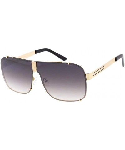 Aviator Retro Fashion Rectangular Aviator Sunglasses G33 - Black - C61929AH8X6 $11.25
