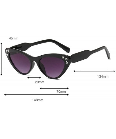 Cat Eye Women Man Fashion Classic Irregular Shape Sunglasses Retro Unisex Cat Eyes Eyewear - G - CX18TLY38T8 $7.51