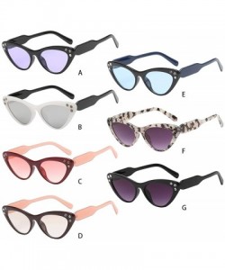 Cat Eye Women Man Fashion Classic Irregular Shape Sunglasses Retro Unisex Cat Eyes Eyewear - G - CX18TLY38T8 $7.51