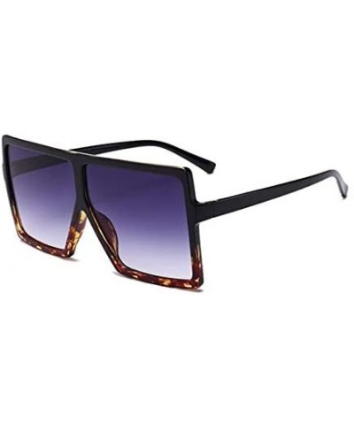 Oversized Oversized Sunglasses Fashion Glasses - C2 Black Leoaprd Gra - C0198AATLDY $26.98