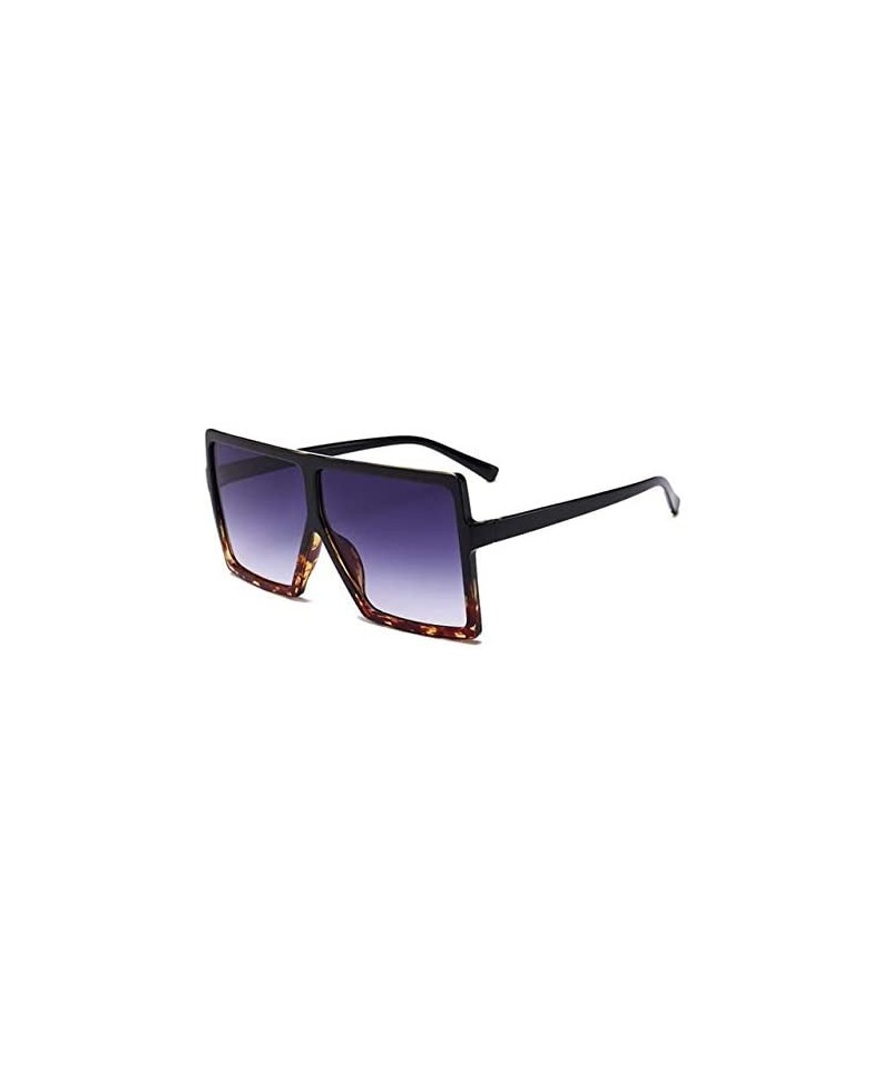 Oversized Oversized Sunglasses Fashion Glasses - C2 Black Leoaprd Gra - C0198AATLDY $26.98