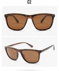 Square Hot Men's trend polarizer Cycling driving sunglasses - Amber Tawny C2 - CU1904ULO6R $16.37