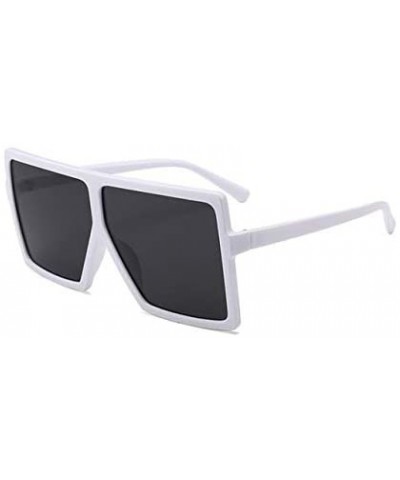 Oversized Oversized Sunglasses Fashion Glasses - C2 Black Leoaprd Gra - C0198AATLDY $26.98