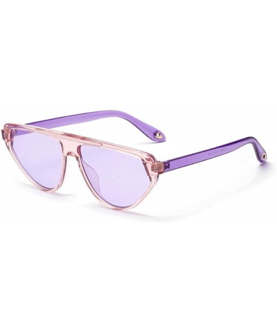 Oversized Retro Vintage Women's Cat Eye Sunglasses Plastic Frame Eyewear UV400 - Purple - CT18NC4T73U $10.51