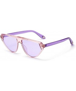 Oversized Retro Vintage Women's Cat Eye Sunglasses Plastic Frame Eyewear UV400 - Purple - CT18NC4T73U $10.51