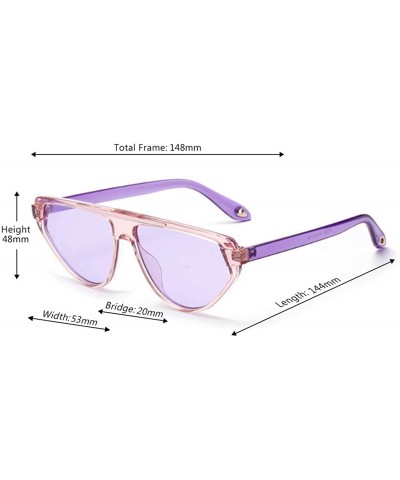 Oversized Retro Vintage Women's Cat Eye Sunglasses Plastic Frame Eyewear UV400 - Purple - CT18NC4T73U $10.51